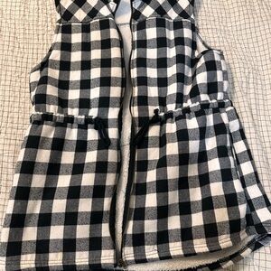 Black and White Teddy Jacket with Cozy Sherpa Lining